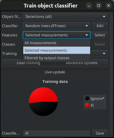 selecting measurements