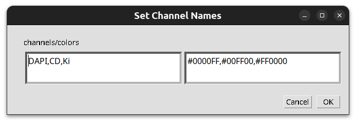 set channel names script
